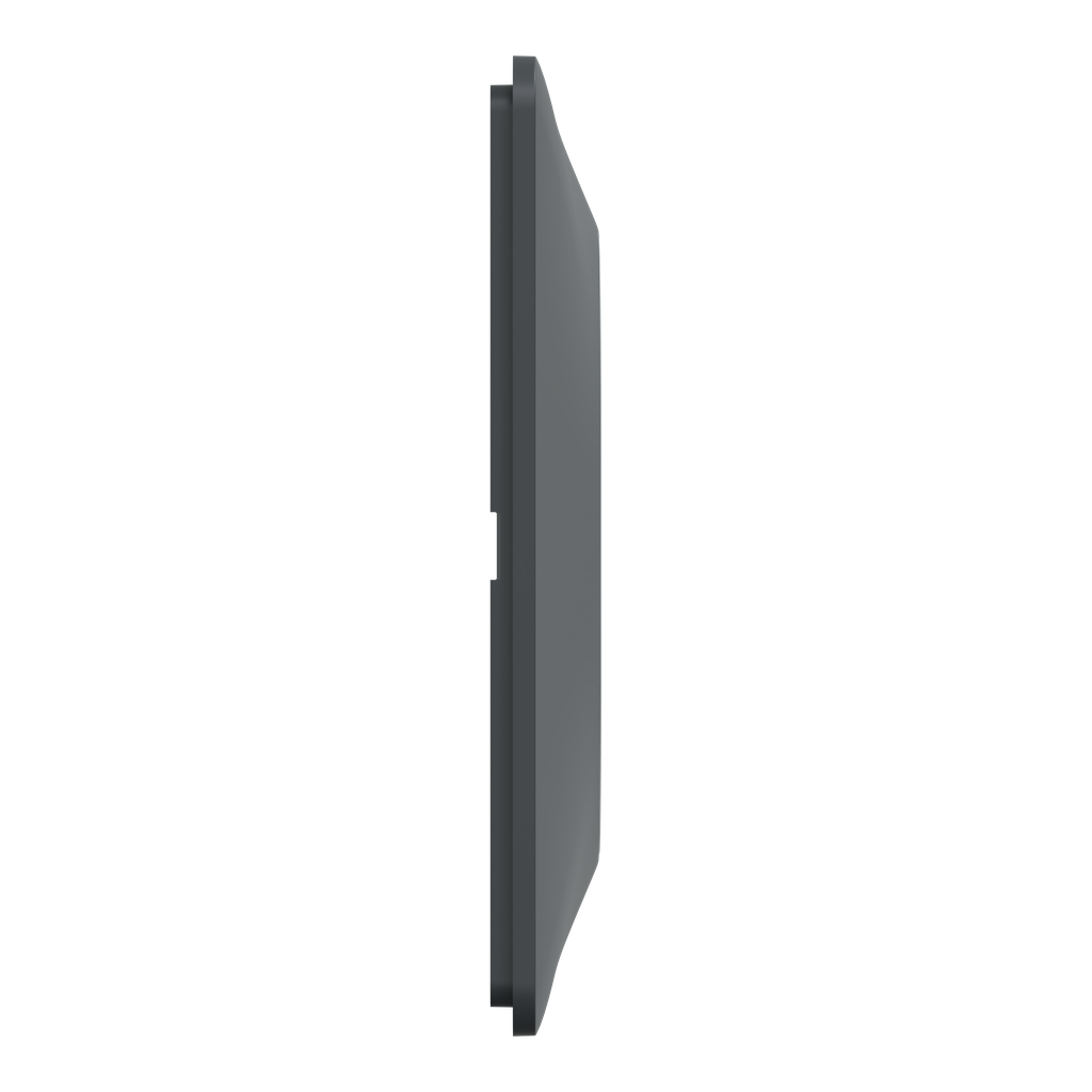 Ovalis - plaque de finition - 3 postes hor - 71mm - anthracite - argent chromé