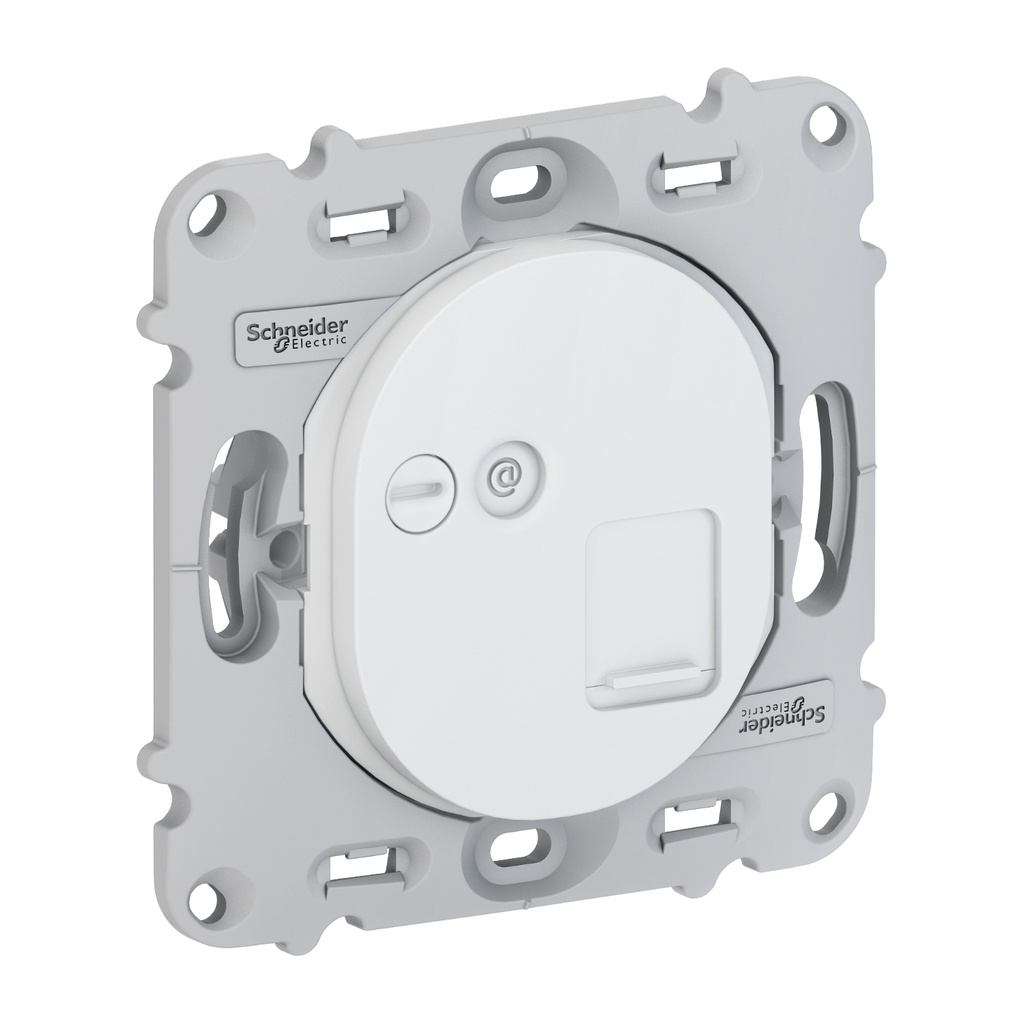 Ovalis - prise RJ45 - cat.6 UTP - téléphone/informatique -sans plaque Blanc