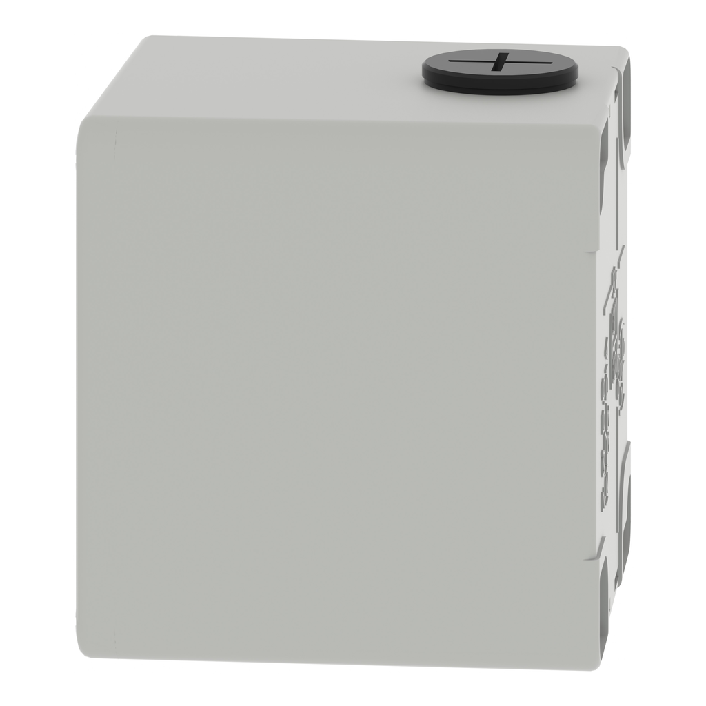 Boite métal vide grise - M20 x2 - 2 trous 22 mm - 80x80x77 mm - UL cULus