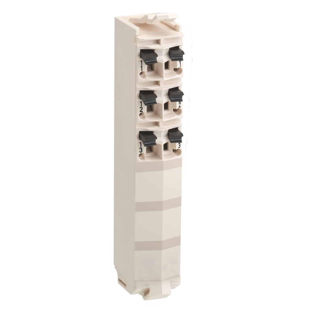 Modicon TM - bornier à 6 contacts - 24V - blanc