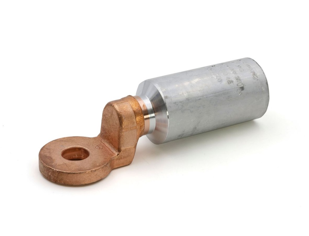 Cosse alu-cuivre 240 mm² - Diam.12 mm à fut long (poinçonnage)