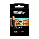 Blister(s) x 4 Pile alcaline blister x4 Duracell Optimum LR03 - AAA 1.5V 1175mAh