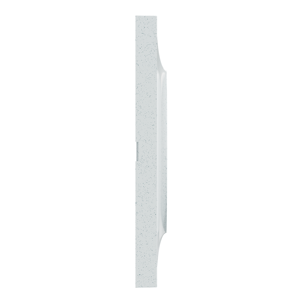 Odace 2011 Styl -  plaque 4 postes H/V 71mm blanc recyclé