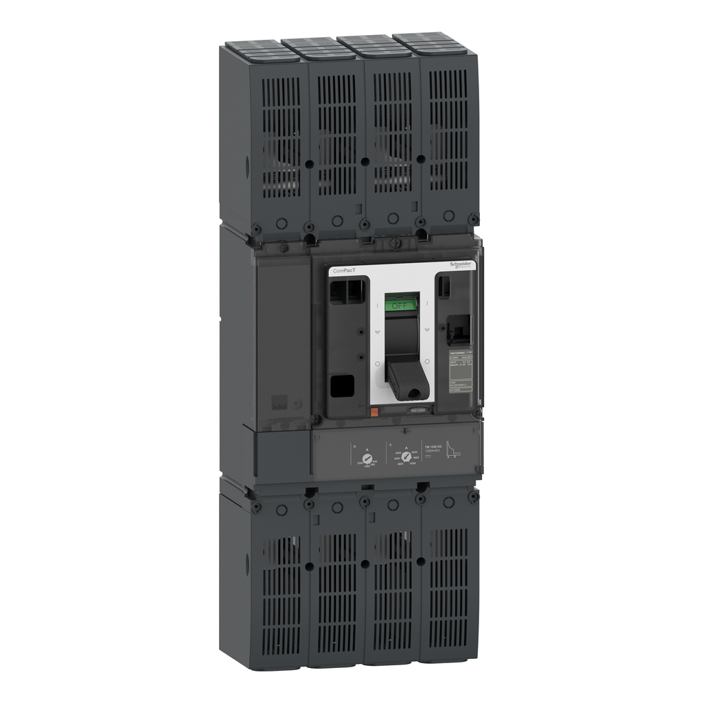 ComPacT NSX1200N DC - Disjoncteur - TM-DC 630A - 2P2D - 50kA - câblage borne
