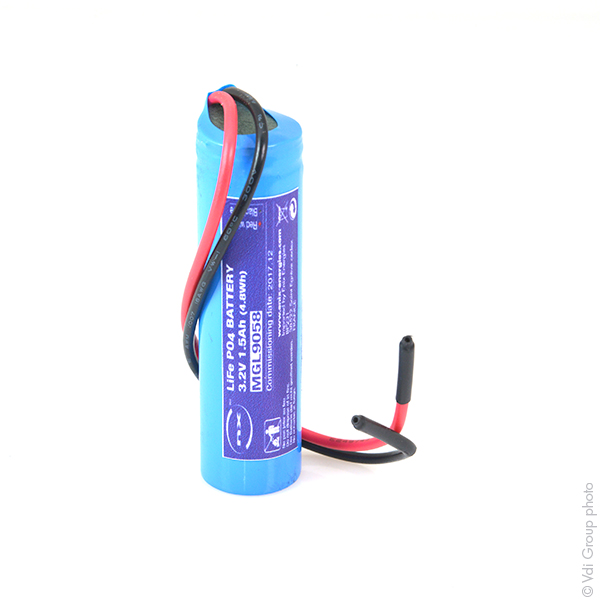 Batterie(s) Batterie Lithium Fer Phosphate 1S1P IFR18650 + PCM (4.8Wh) + fils AW