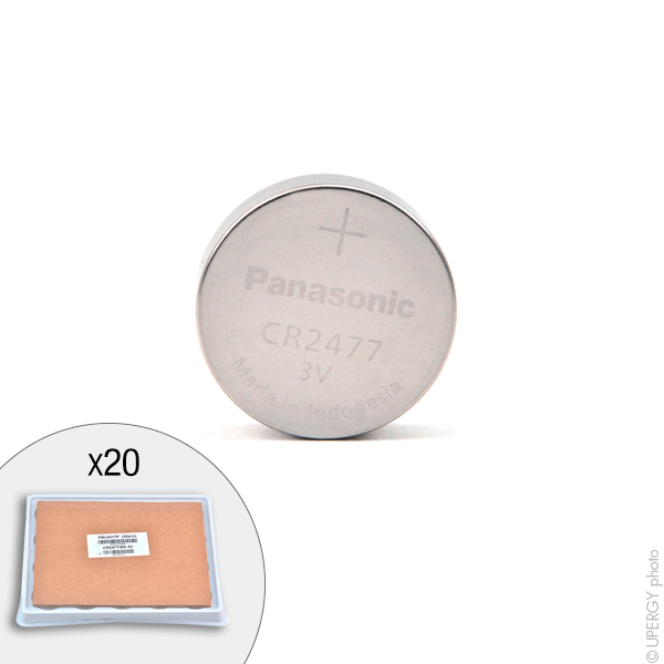 Plateau(x) de 20 Pile bouton lithium CR2477/BN PANASONIC 3V 1000mAh