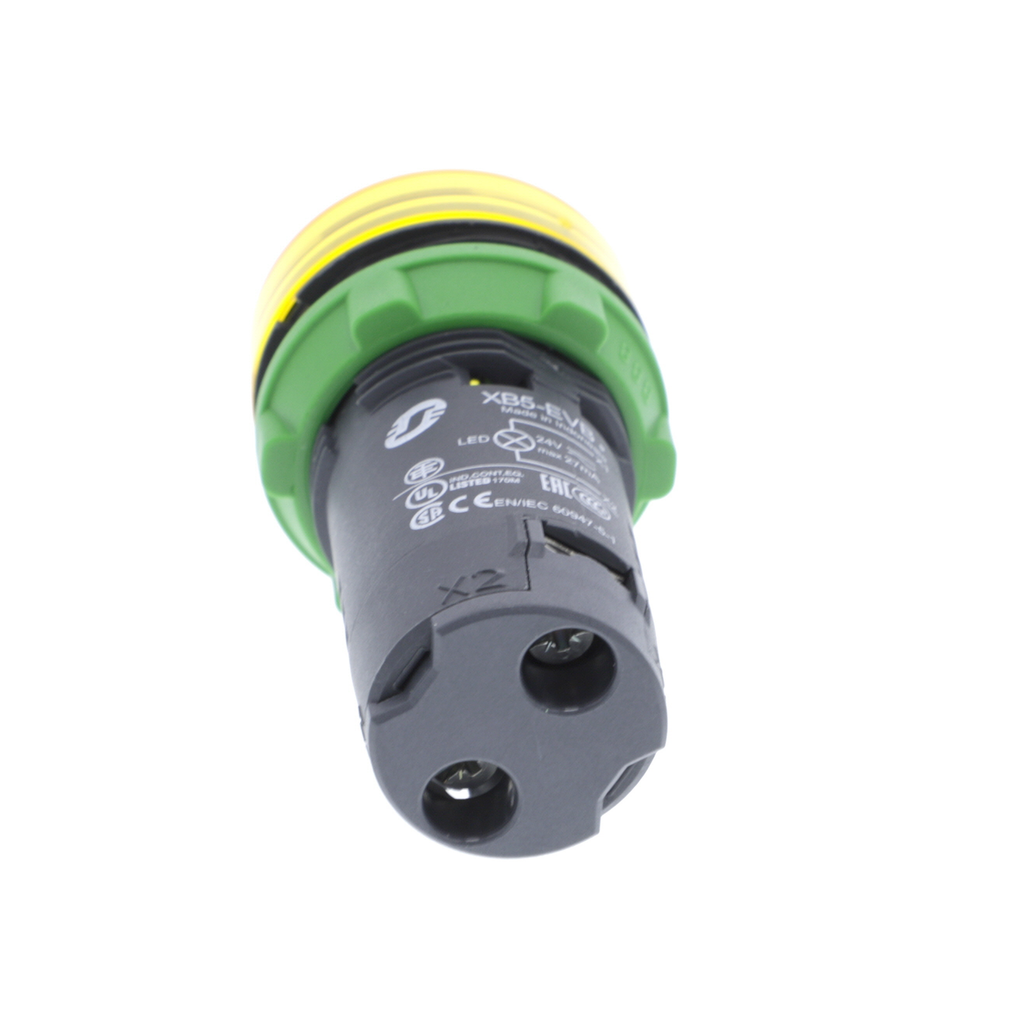 Harmony XB5 - voyant lumineux compact DEL - Ø22 - jaune - 120V - vis étrier