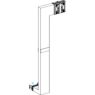 Canalis KSA - coude mult. coupe feu 250A-vers bas & droite-A&C=250mm-B=700-1200