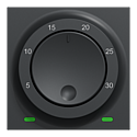 Unica - thermostat chauffage / climatisation - 8A - Anthracite - méca seul