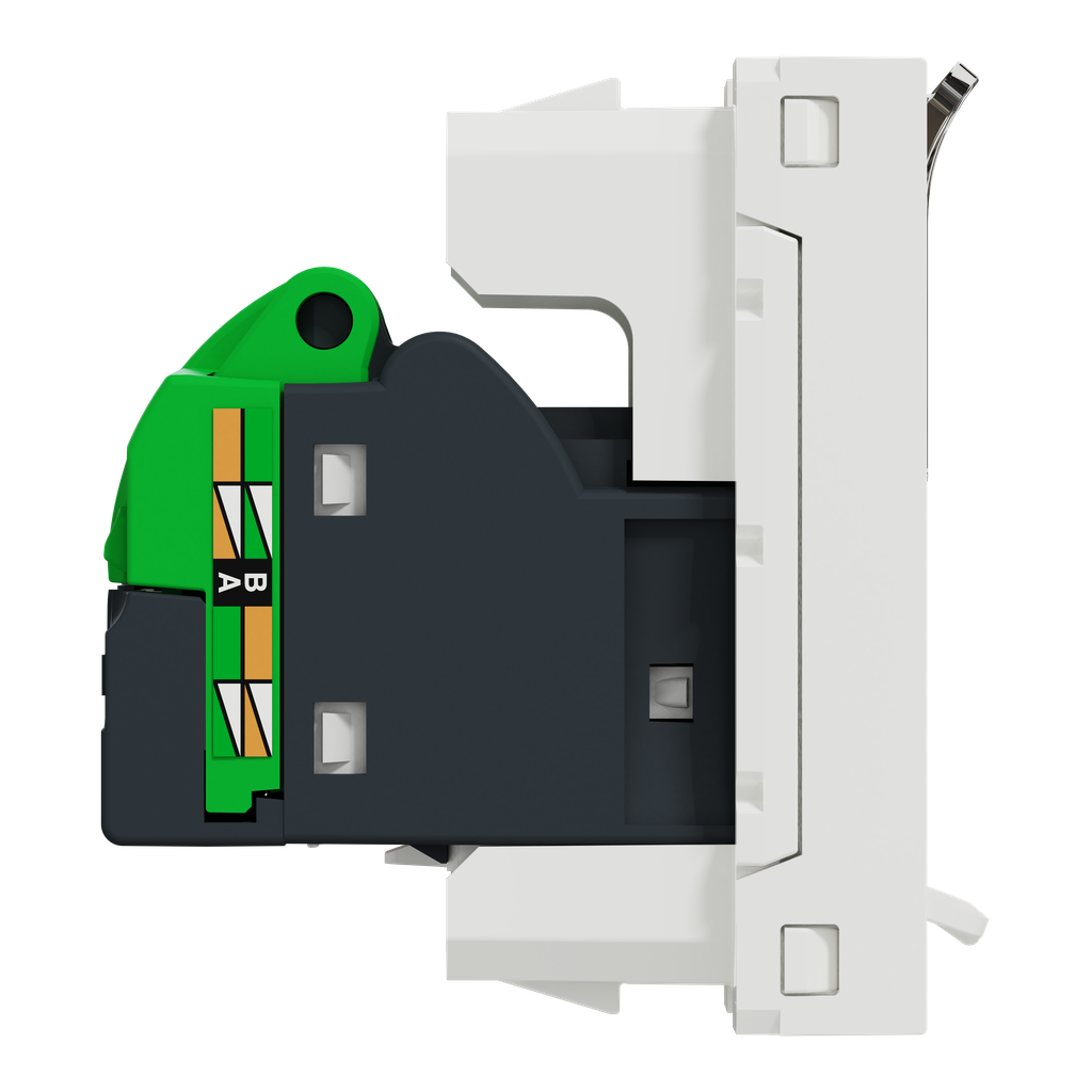 Unica - prise RJ45 simple - cat 6 STP - 1 mod - Blanc - méca seul