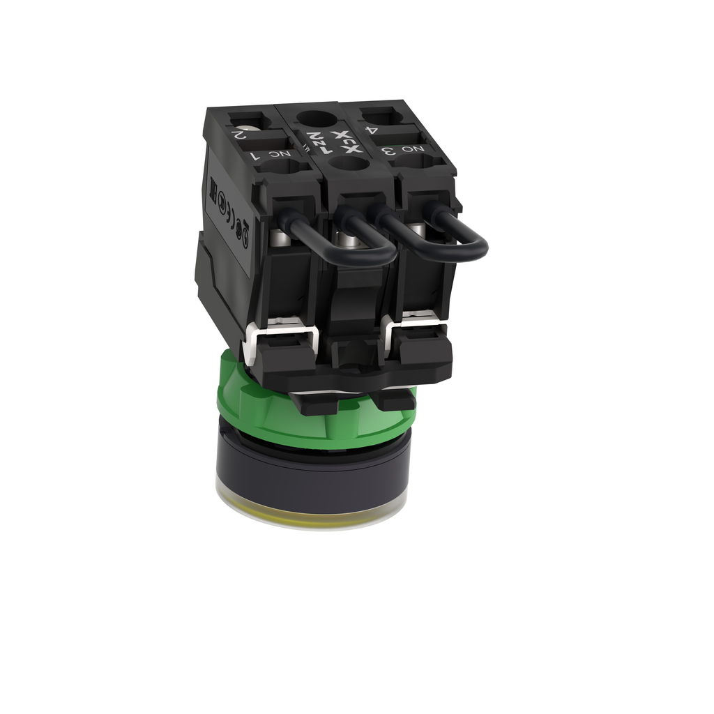 Harmony XB5 - voyant lumineux DEL - Ø22 - test lampe - jaune - 24V - vis étrier