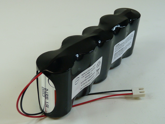 Unité(s) Batterie alcaline 5x LR20 5S1P ST1 F180 7.5V 19.76Ah JST