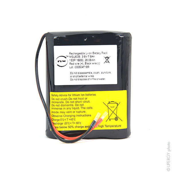 Unité(s) Batterie Li-Ion NX 1S3P UR18650ZM2 + PCM (28Wh) UN38.3 3.6V 7.8Ah