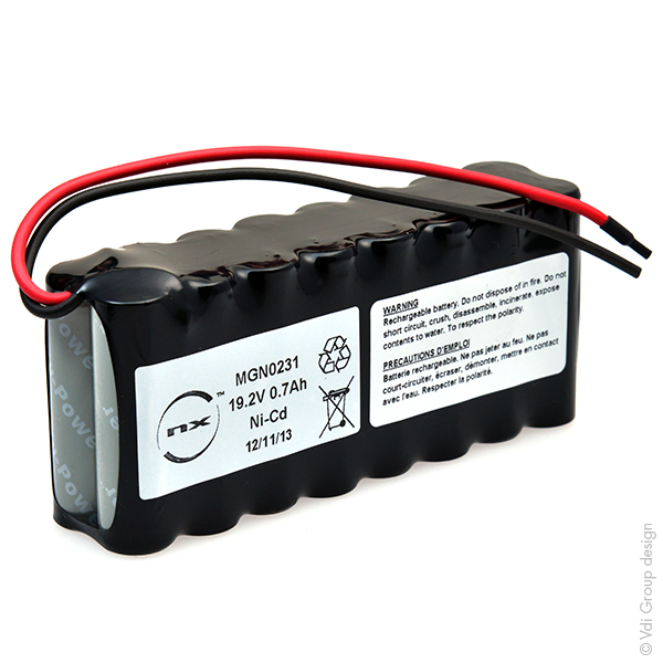 Pack(s) Batterie Nicd 16x AA 16S1P ST2 19.2V 700mAh F150