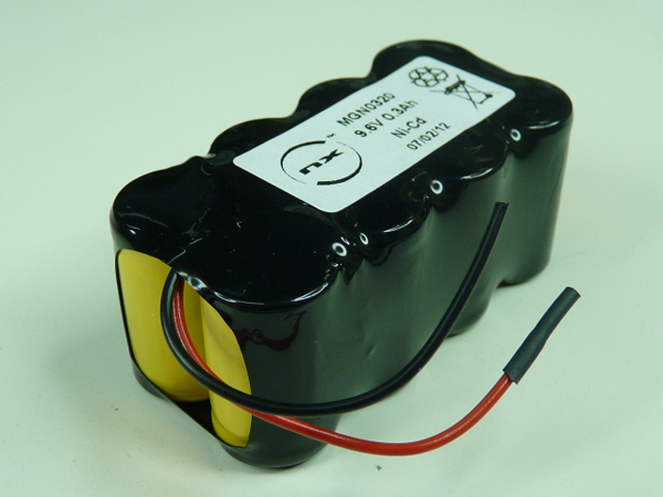 Pack(s) Batterie Nicd 8x 1/2AA NX 8S1P ST2 9.6V 270mAh Fils