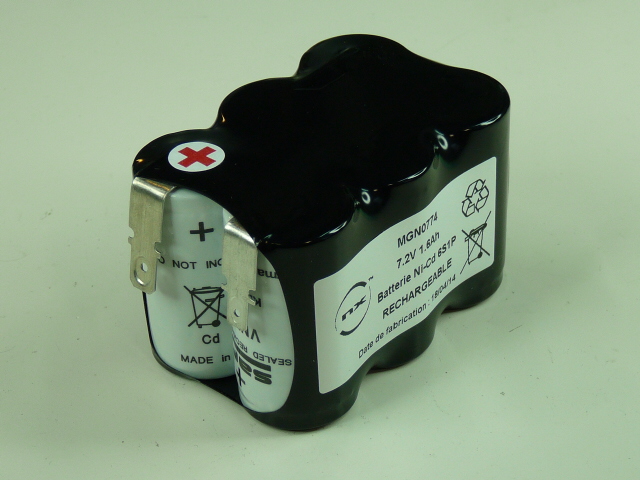 Pack(s) Batterie Nicd 6x SC VNT 6S1P ST2 7.2V 1600mAh Cosse