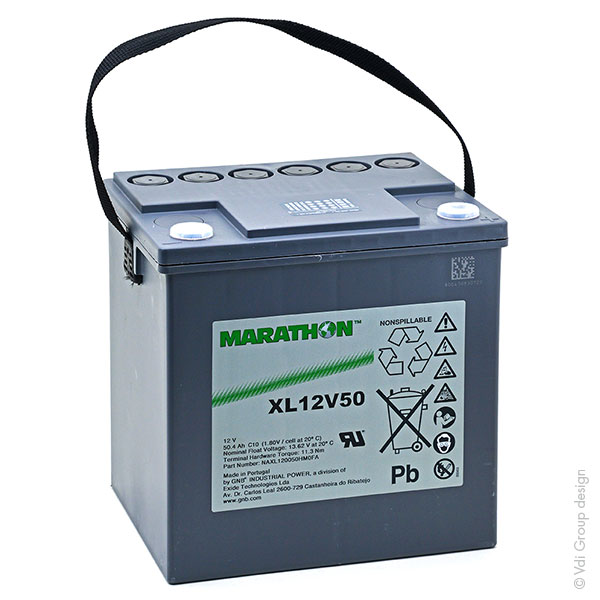 Batterie(s) Batterie plomb AGM MARATHON XL12V50 12V 50.4Ah M6-F