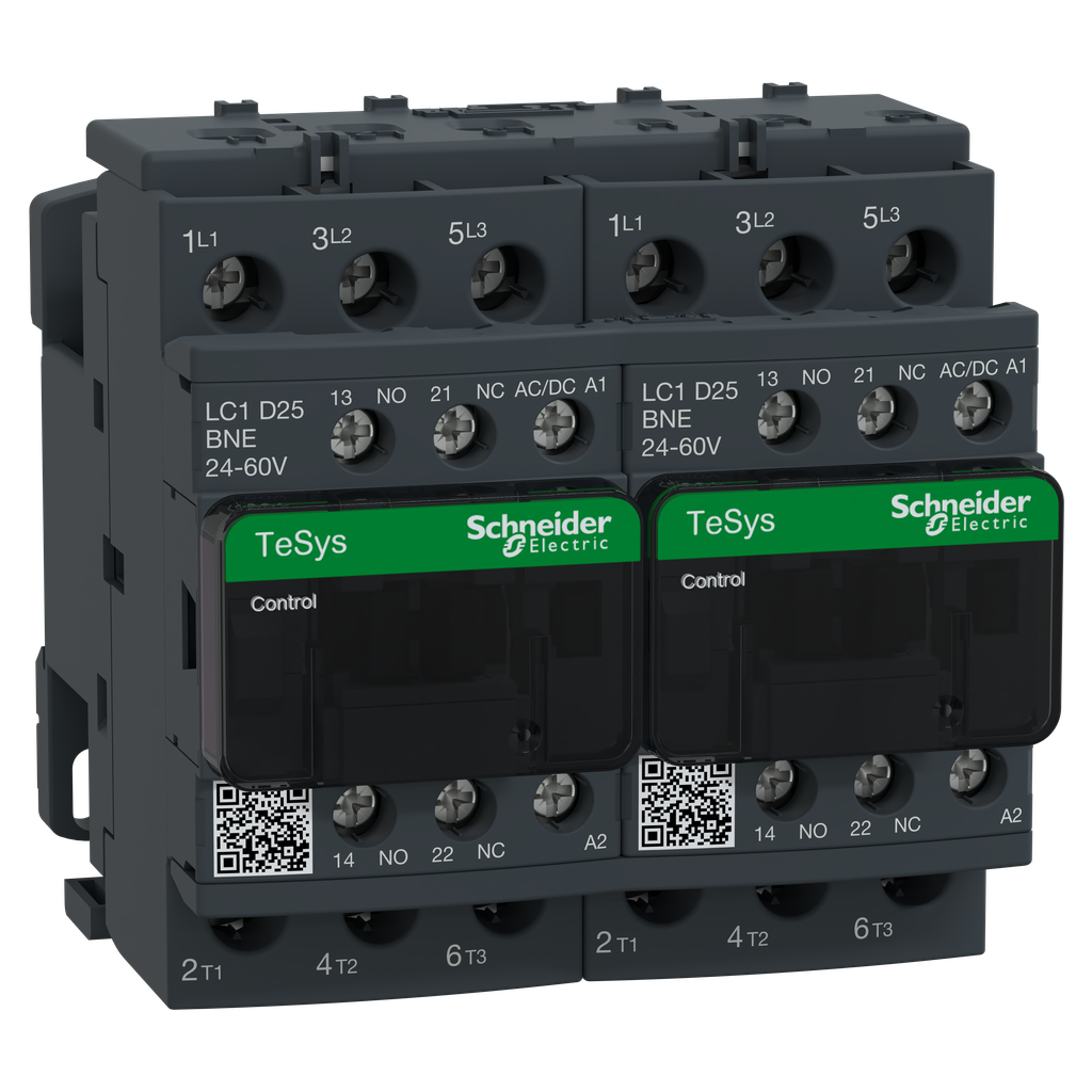 TeSys D - contacteur inverseur - 3P(3 NO) - AC3 - <= 440V 25A - 24 à 60Vca-cc