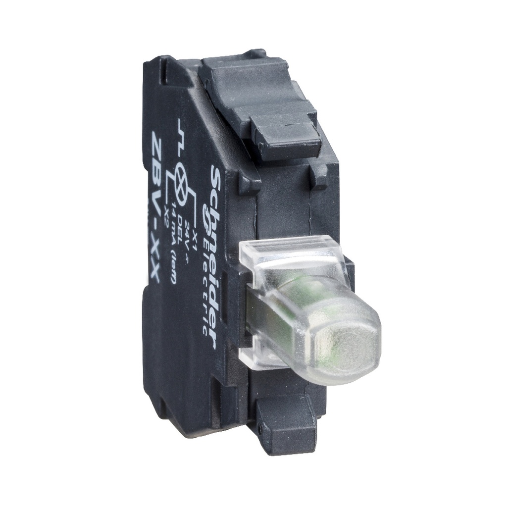 Harmony - bloc lum clignot XB4-XB5 - DEL - 24VACDC - rouge - racc vis étrier