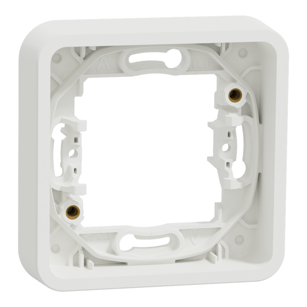 Mureva Styl - Cadre 1 poste - encastré - IP55 - IK08 - blanc