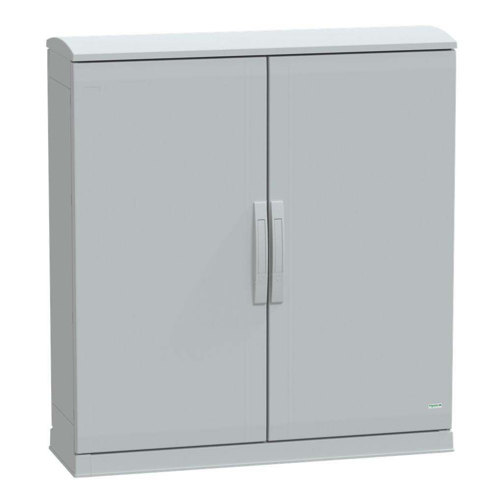 PanelSeT - Armoire polyester socle + toit 1000x1000x320 - IP44 Ral 7035