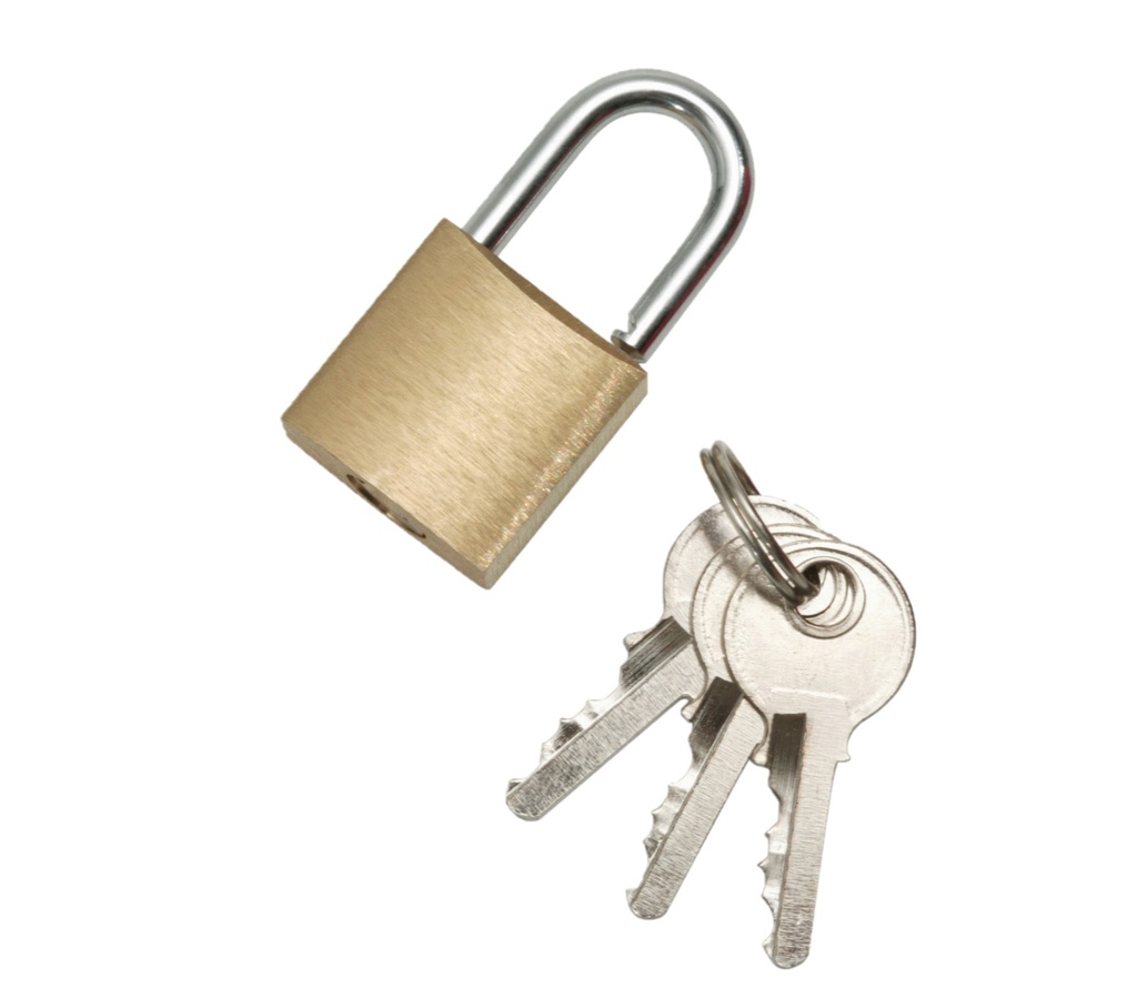 Cadenas de consignation en laiton sans coque 15mm Ø 3mm.