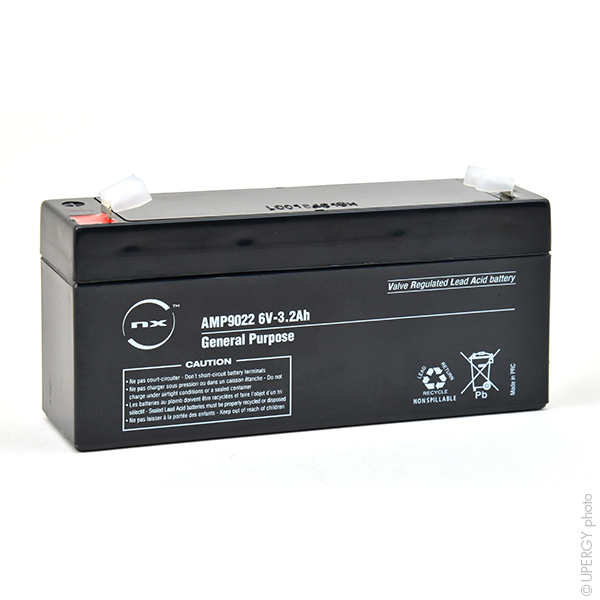 Unité(s) Batterie plomb AGM NX 3.2-6 General Purpose 6V 3.2Ah F4.8