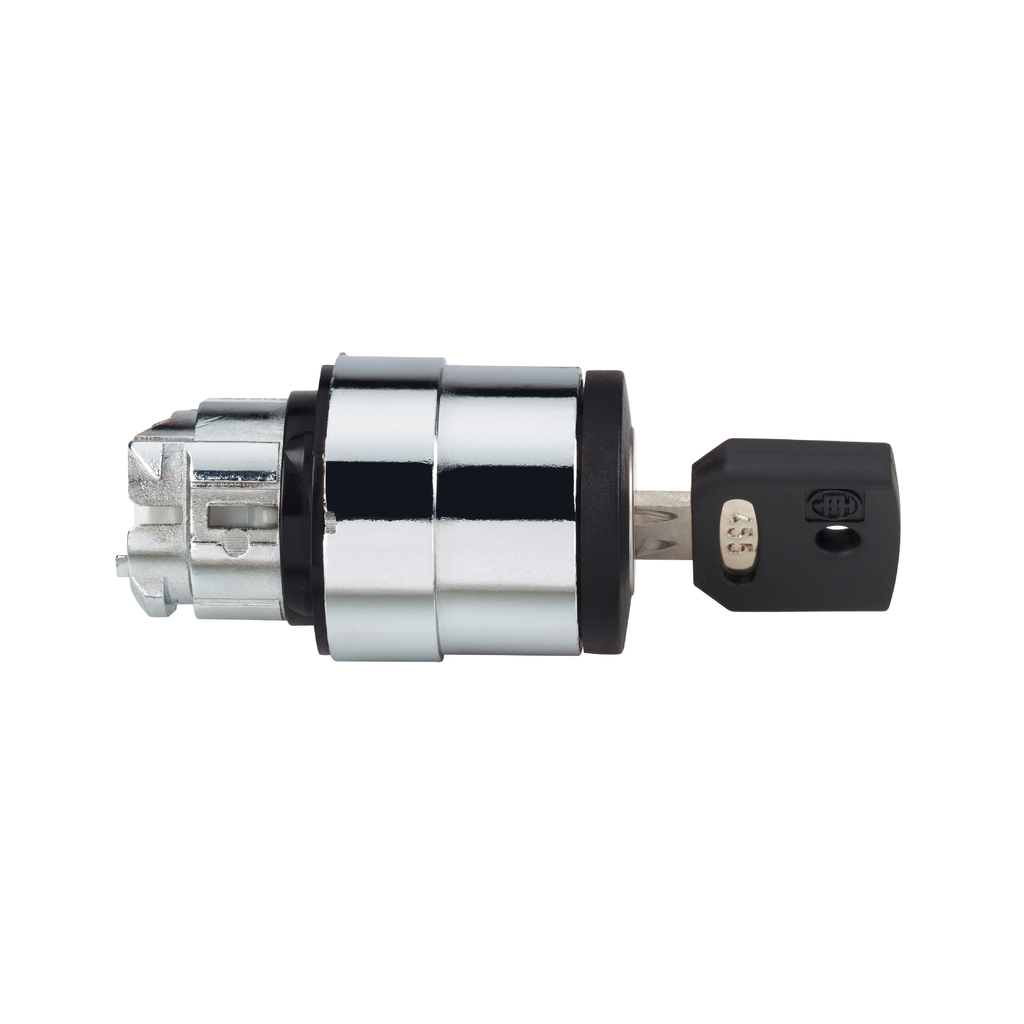 Harmony XB4 - tête bouton tournant à clé F046 - Ø22 - 2 pos à rap. - retr G