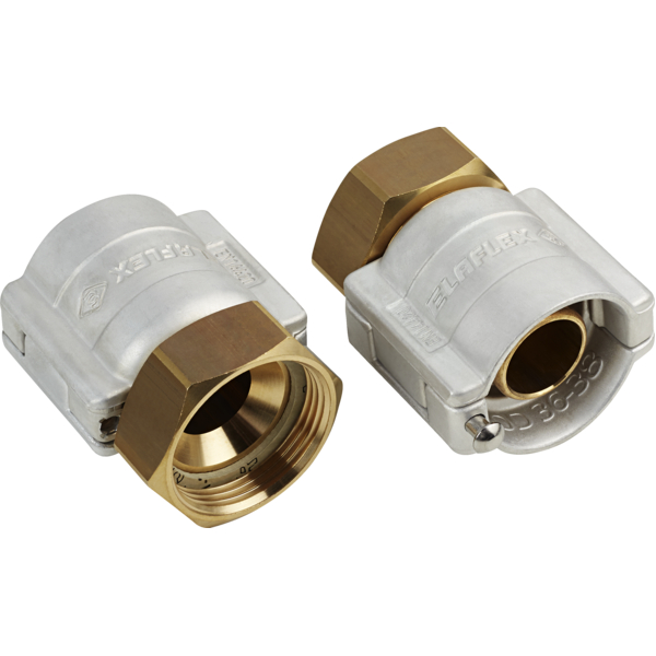 Deux raccords à vis 1"1/4 pour tuyaux flexibles DN 32 RAC 32