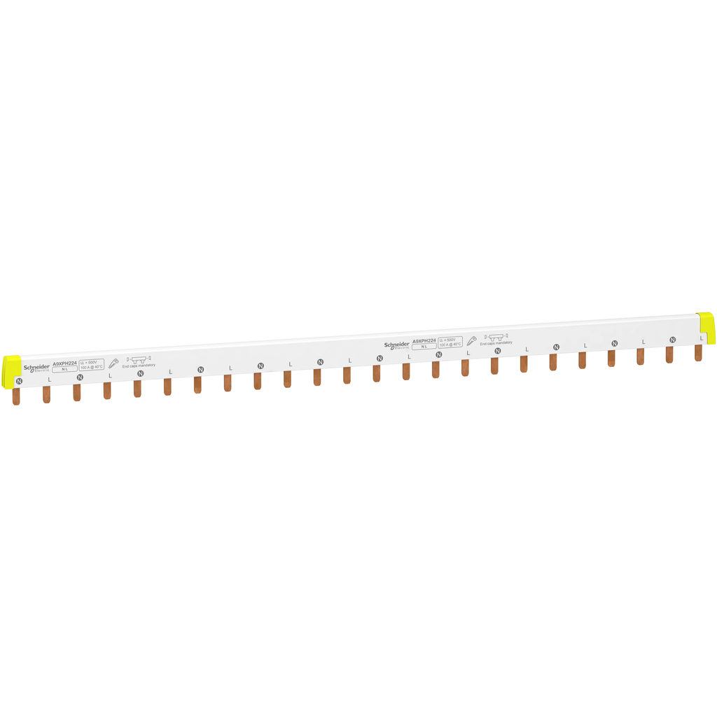 Acti9 iC60 - peigne à dents - 2P - 100A - 24 modules de 18mm