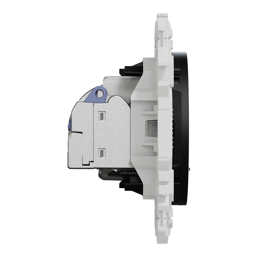 Odace - prise mixte RJ45 Cat.6 STP + TV - noir onyx