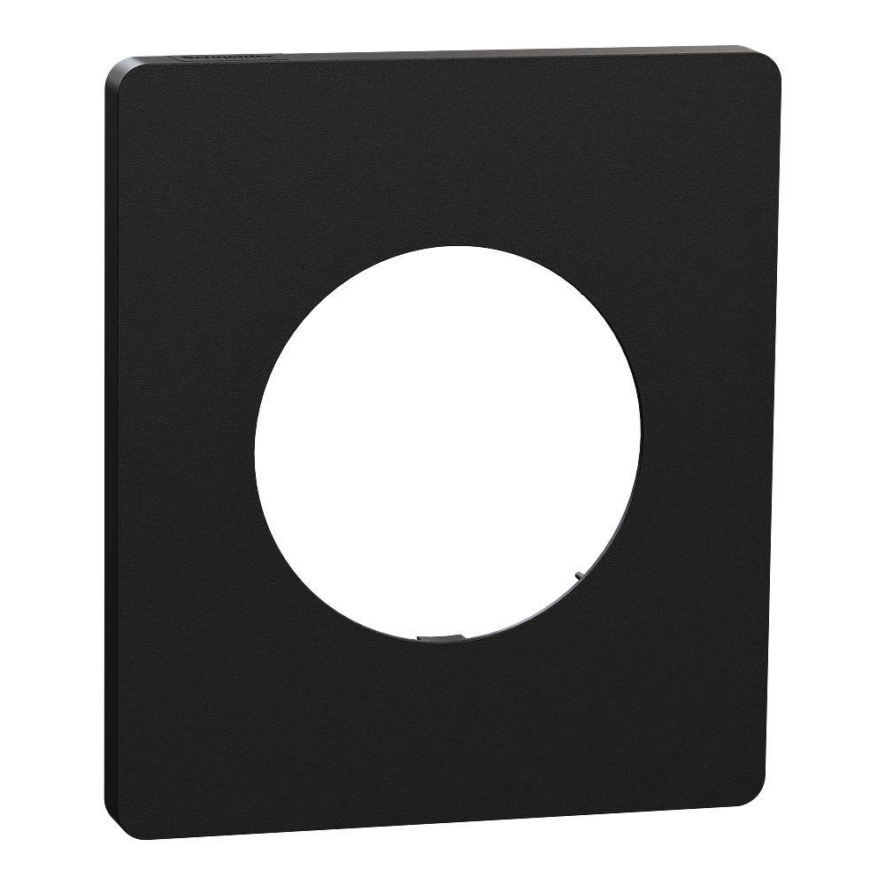 Odace Architecte - plaque de finition 1 poste - couleur Noir onyx