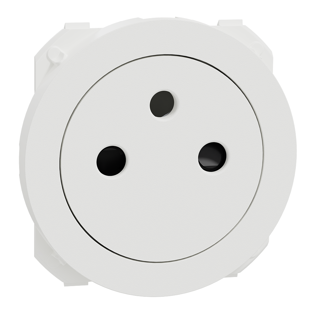 Odace - enjoliveur seul - pour prise affleurante - blanc craie