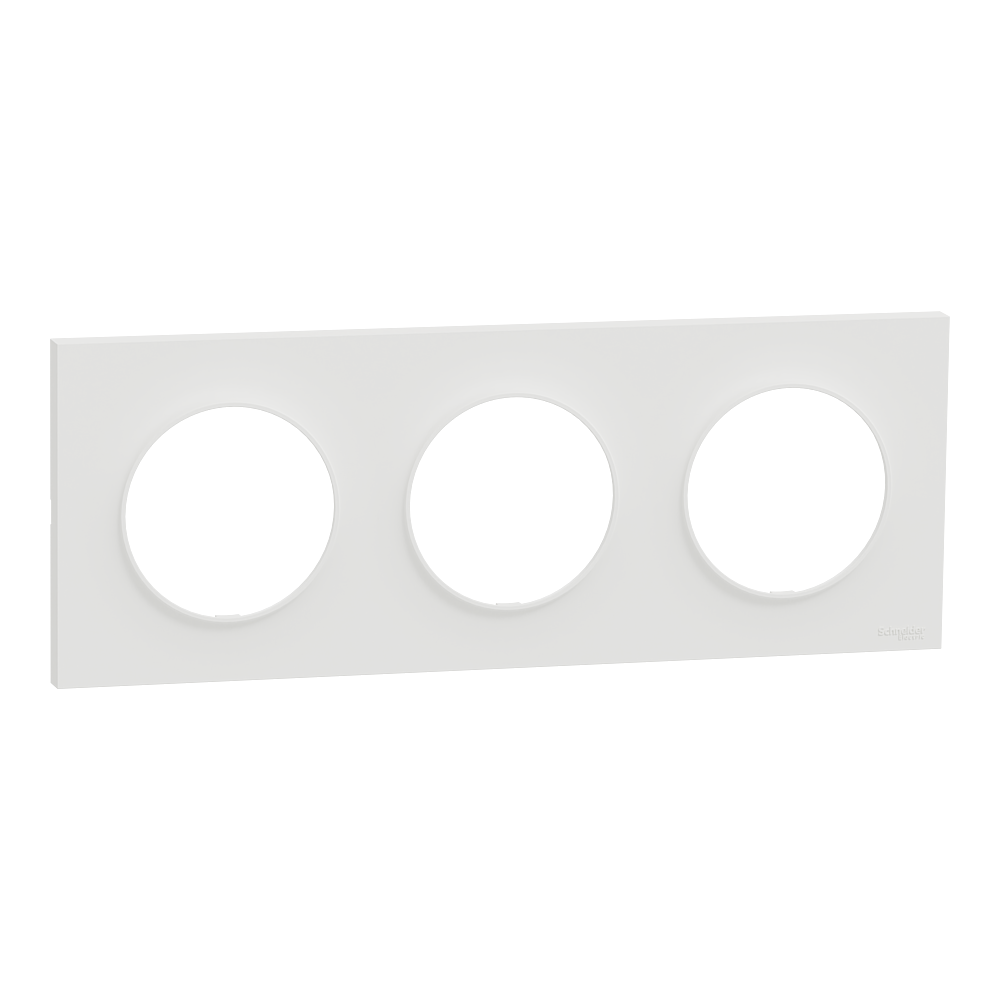 Odace Origine - plaque de finition 3 postes - couleur blanc