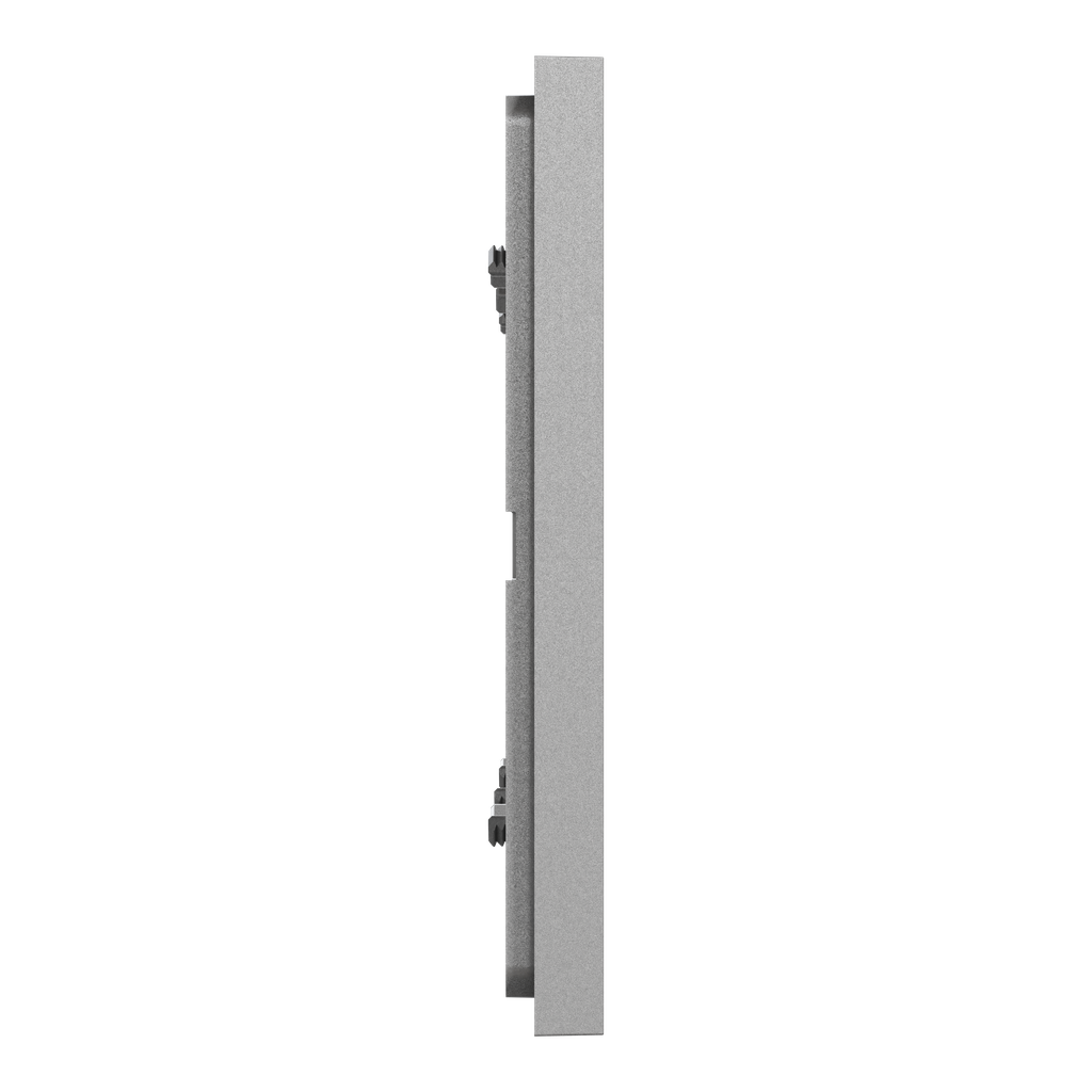 Unica Déco Essentielle - Plaque de finition - Aluminium - 3 postes horiz vert