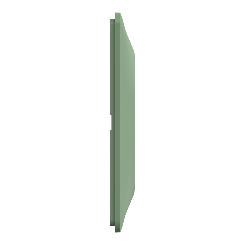 Ovalis - Plaque de finition - 3 postes Horizontal - entraxe 71mm - Vert Forêt