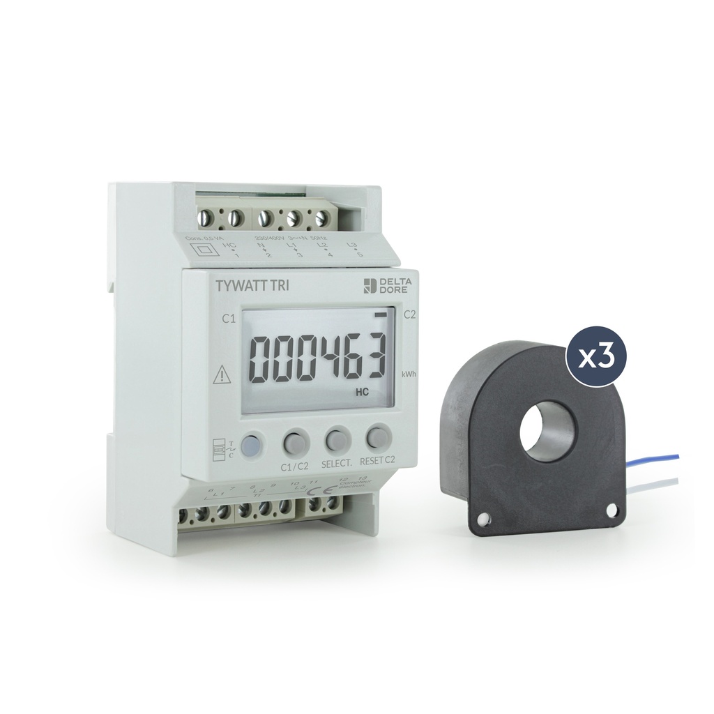 Tywatt Tri | Indicateur de consommation électrique triphasée