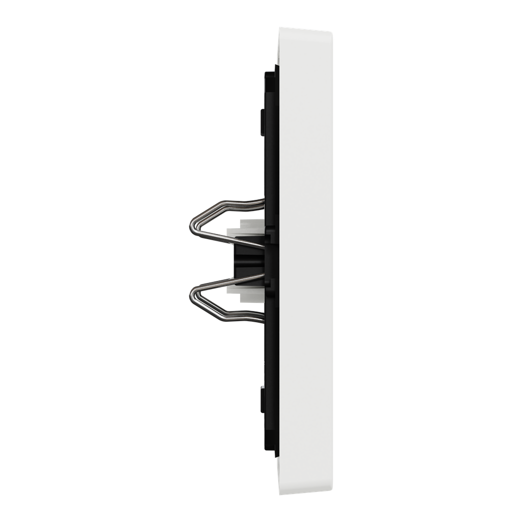 D-Life - enjoliveur pr commande simple avec hublot et symboles -blanc nordic mat