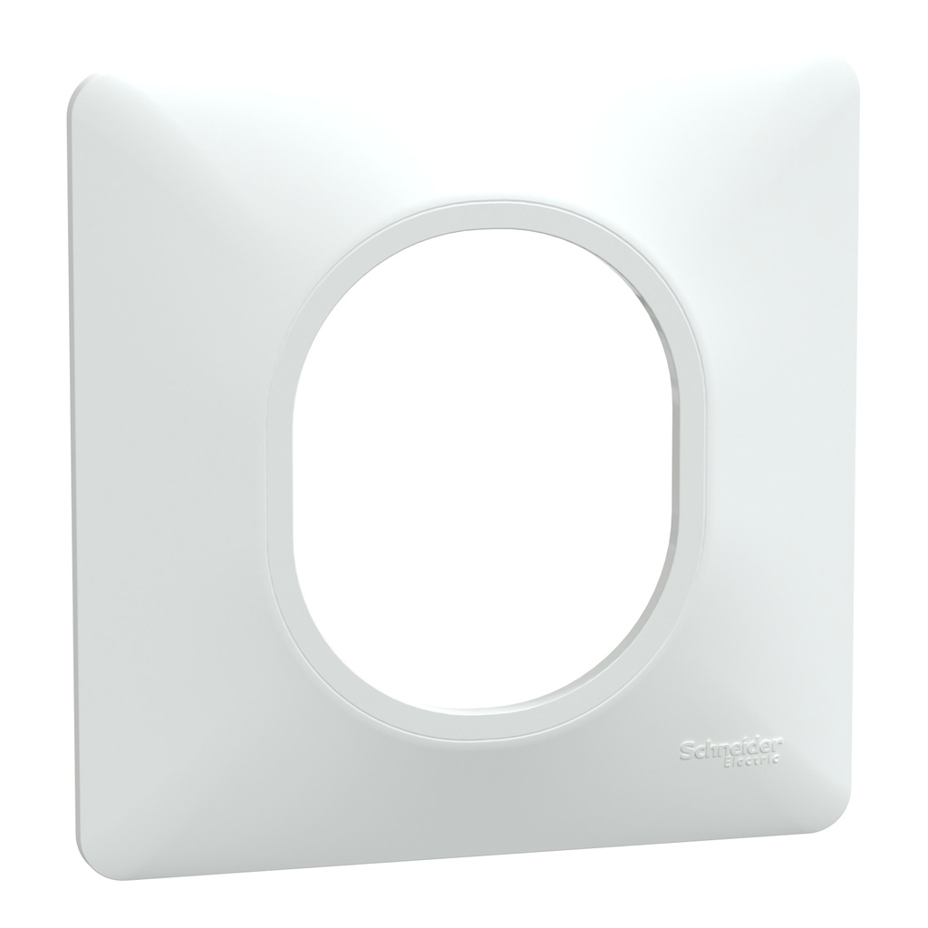 Ovalis - Plaque de finition - 1 poste Blanc