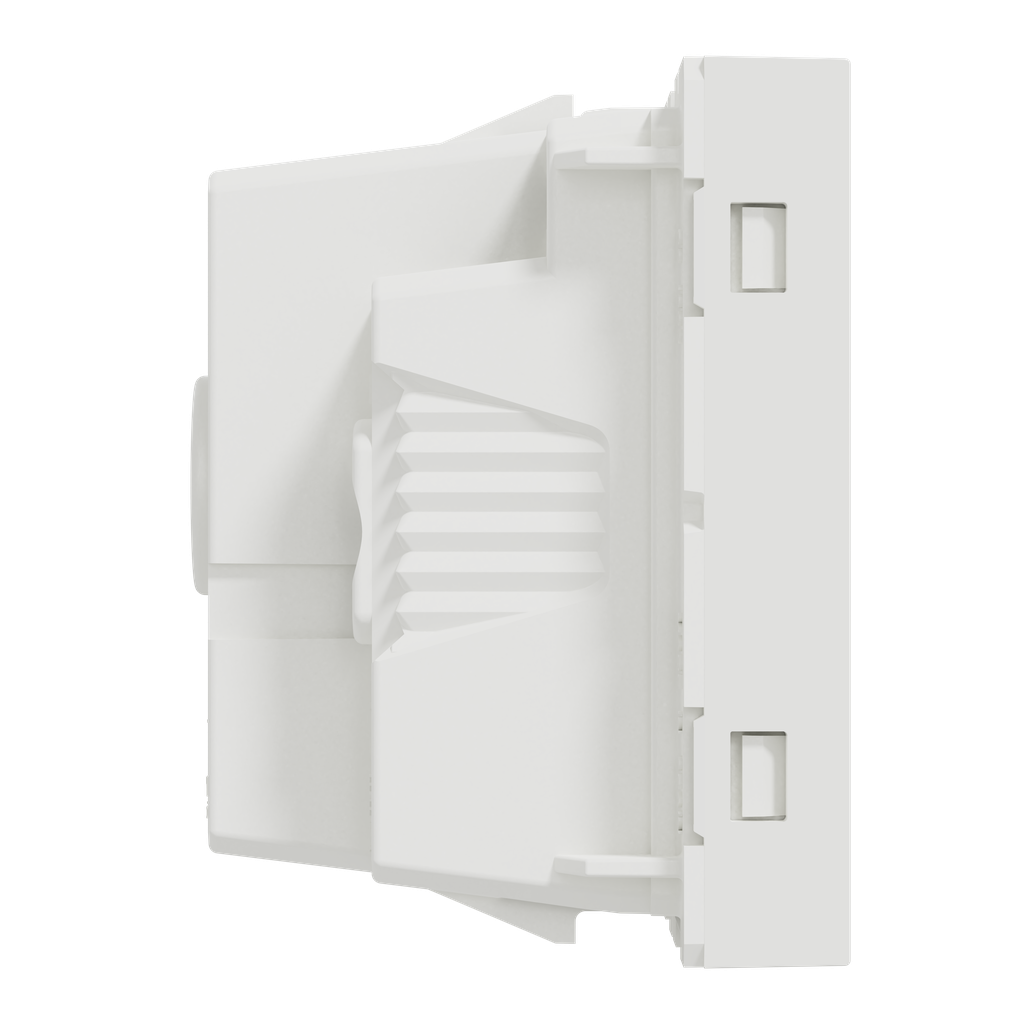 Unica - prise standard britannique - 15A - 2P+T - 2 mod - Blanc - méca seul