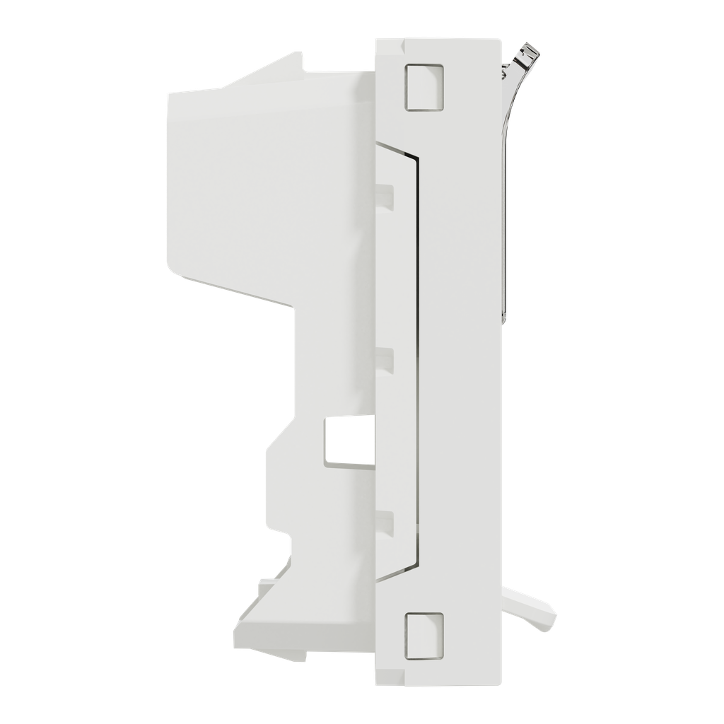 Unica - prise pour 1 RJ45 Keystone/Systimax - 1 mod - Blanc antibact - méca seul