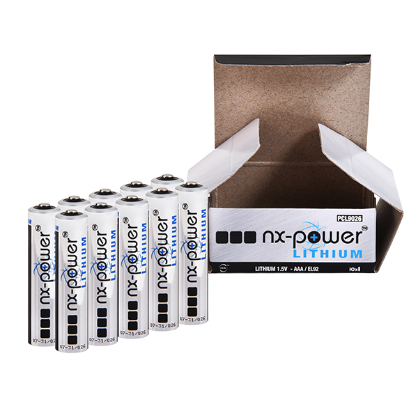 Boîte(s) de 10 Pile lithium AAA - L92 Nx-Power Lithium 1.5V 1200mAh