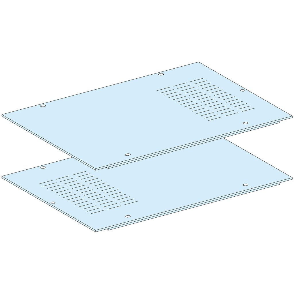 PrismaSeT P - Panneau de fond - 2 demi panneaux ventilés - IP30 - L650