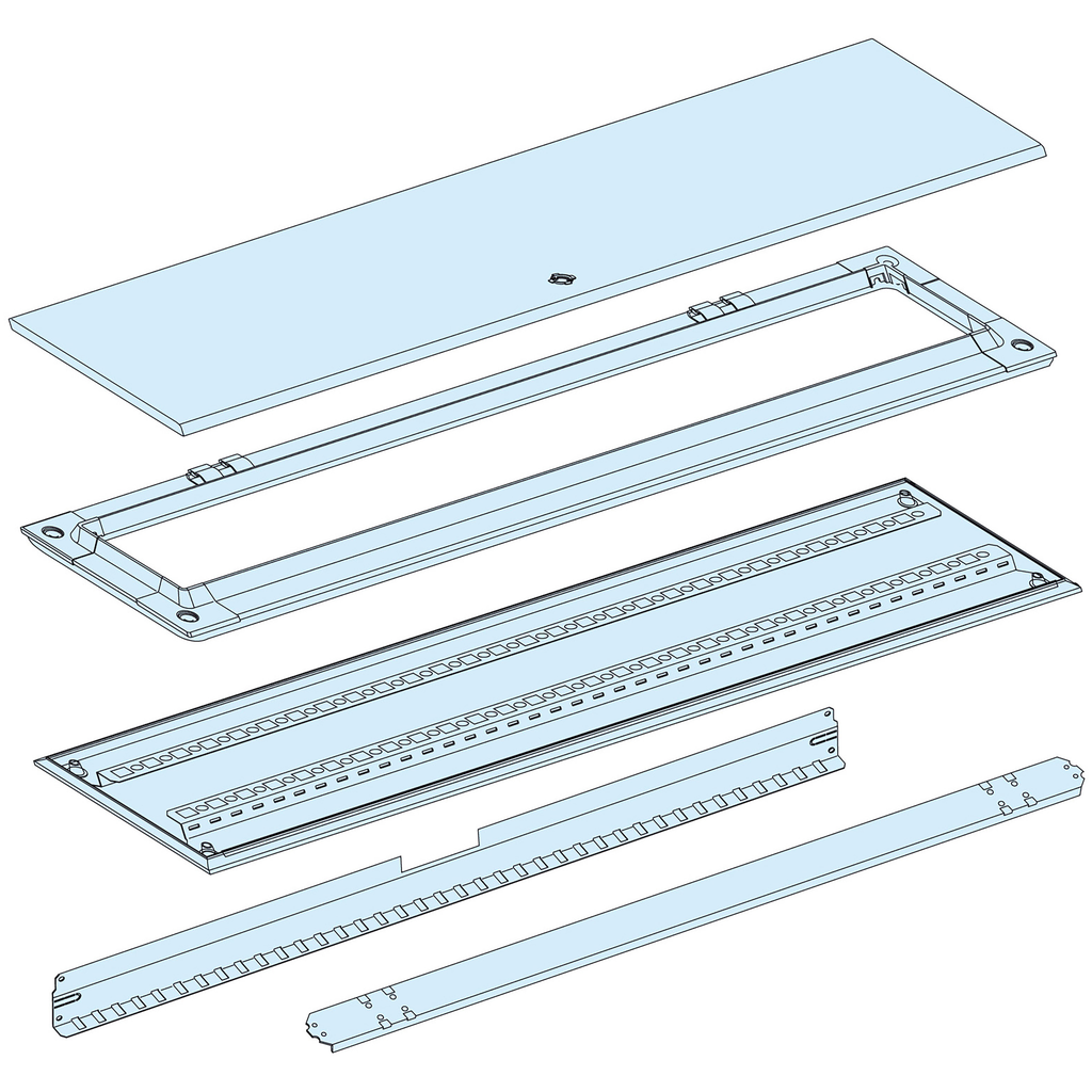 PrismaSeT G  - Fond coffret + porte pleine L300 - IP55 - 33M - RAL9003