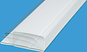 Conduit rectangulaire PVC rigide 55 x 110 mm, équivalent D 100 mm, long 3 m