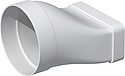 Manchon mixte PVC, rectangulaire 55 x 110 mm/circulaire D 100 mm, gamme TUBPLA
