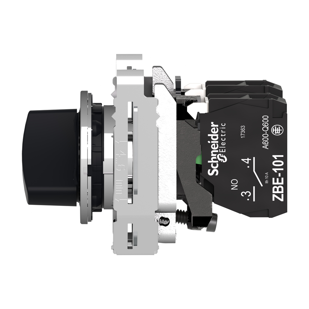 Harmony XB4 - bouton tournant à manette - flush - 2 pos fix - noir - 1O+1F