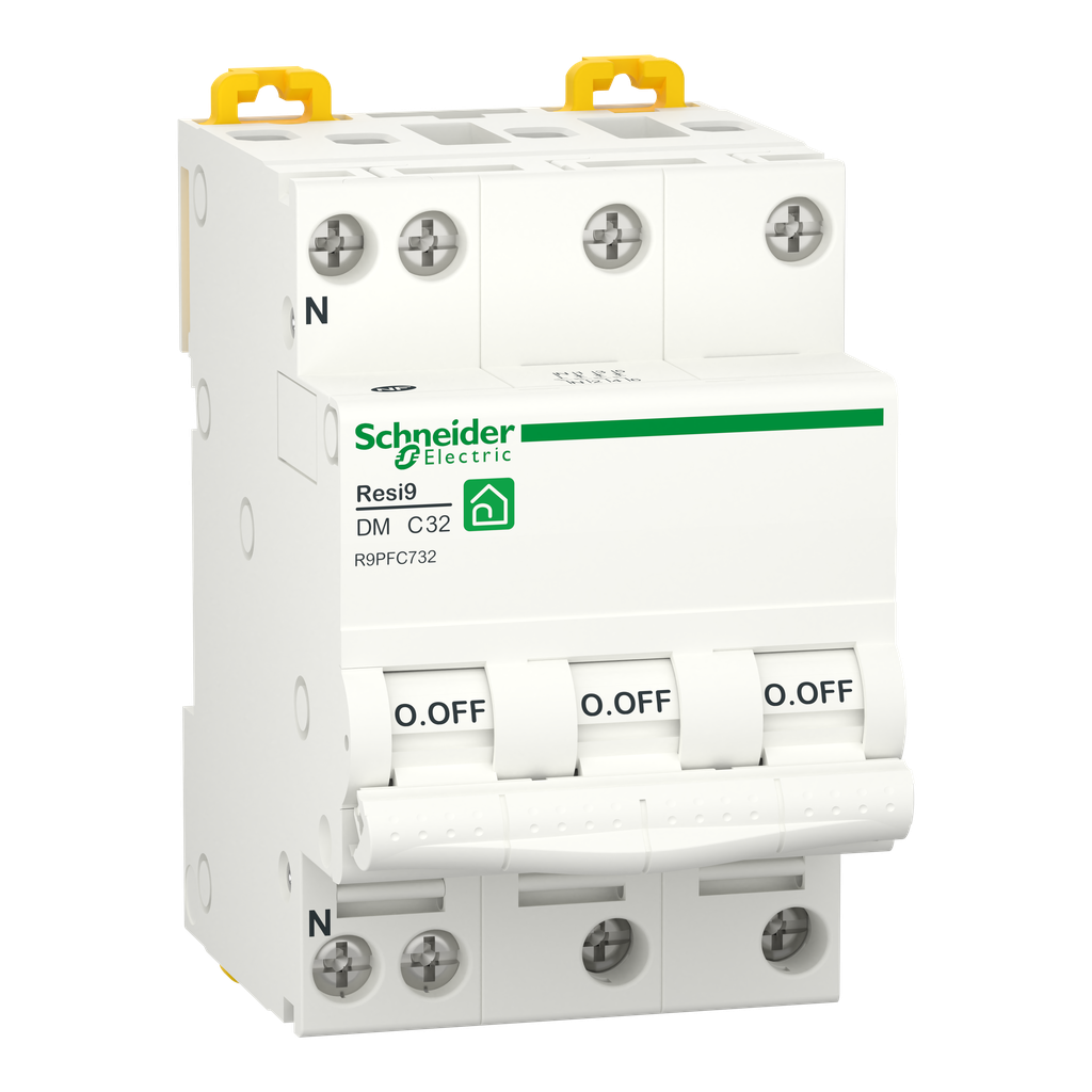 Resi9 - disjoncteur modulaire - 3P+N - 32A - courbe C - peignable