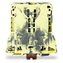Borne de passage pour 2 conducteurs 95 mm², gris foncé-jaune