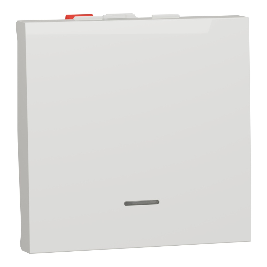 Unica - va-et-vient lum témoin - 10A - connex rapide - 2 mod - Blanc - méca seul